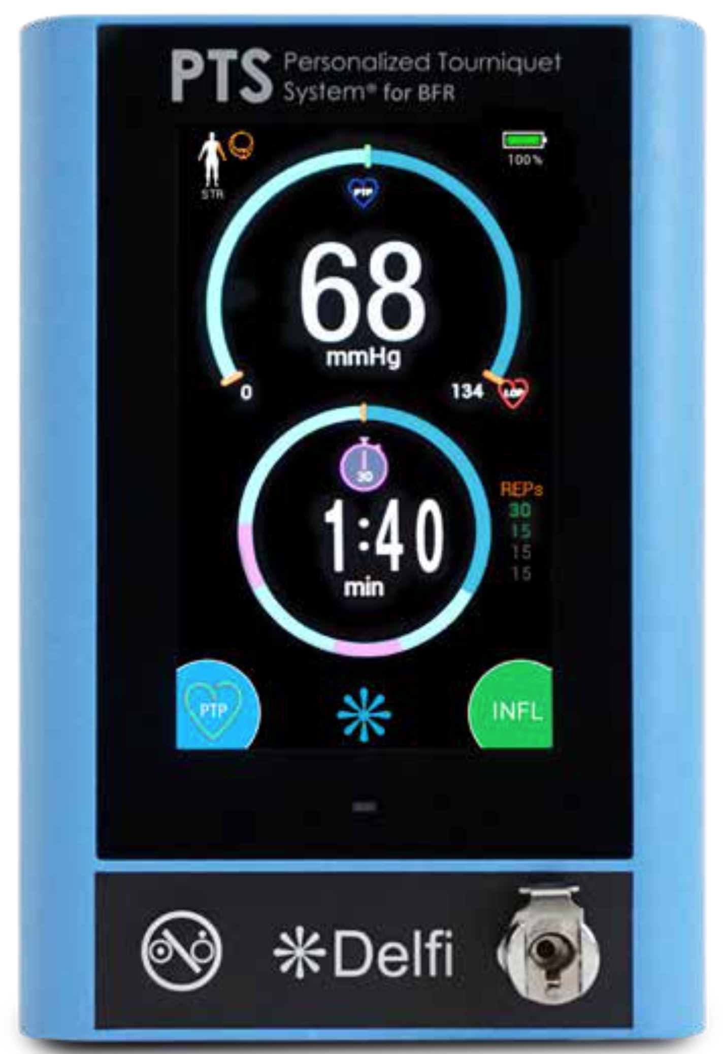 Thiết bị tập luyện hạn chế lưu lượng máu (BFR) cá thể hóa - 1 kênh